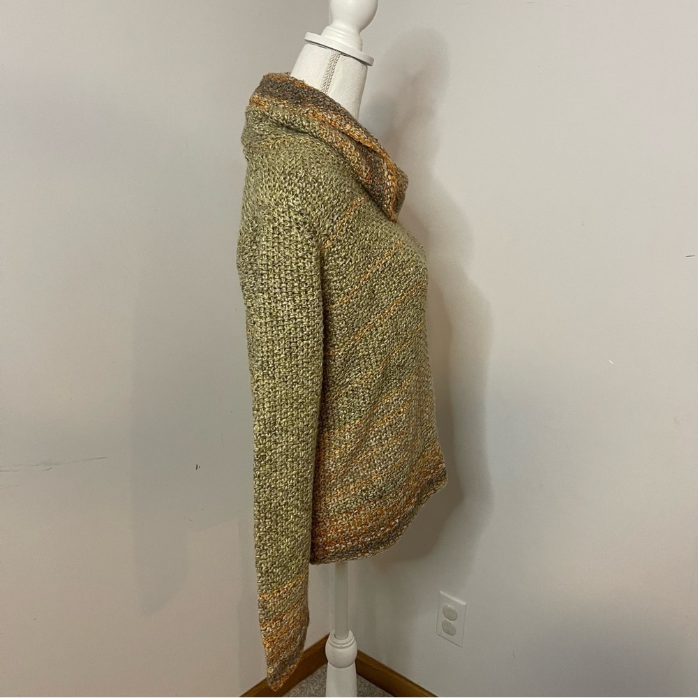 Sigrid Olsen knitted by hand silk alpaca blend turtle neck sweater - Picture 4 of 6